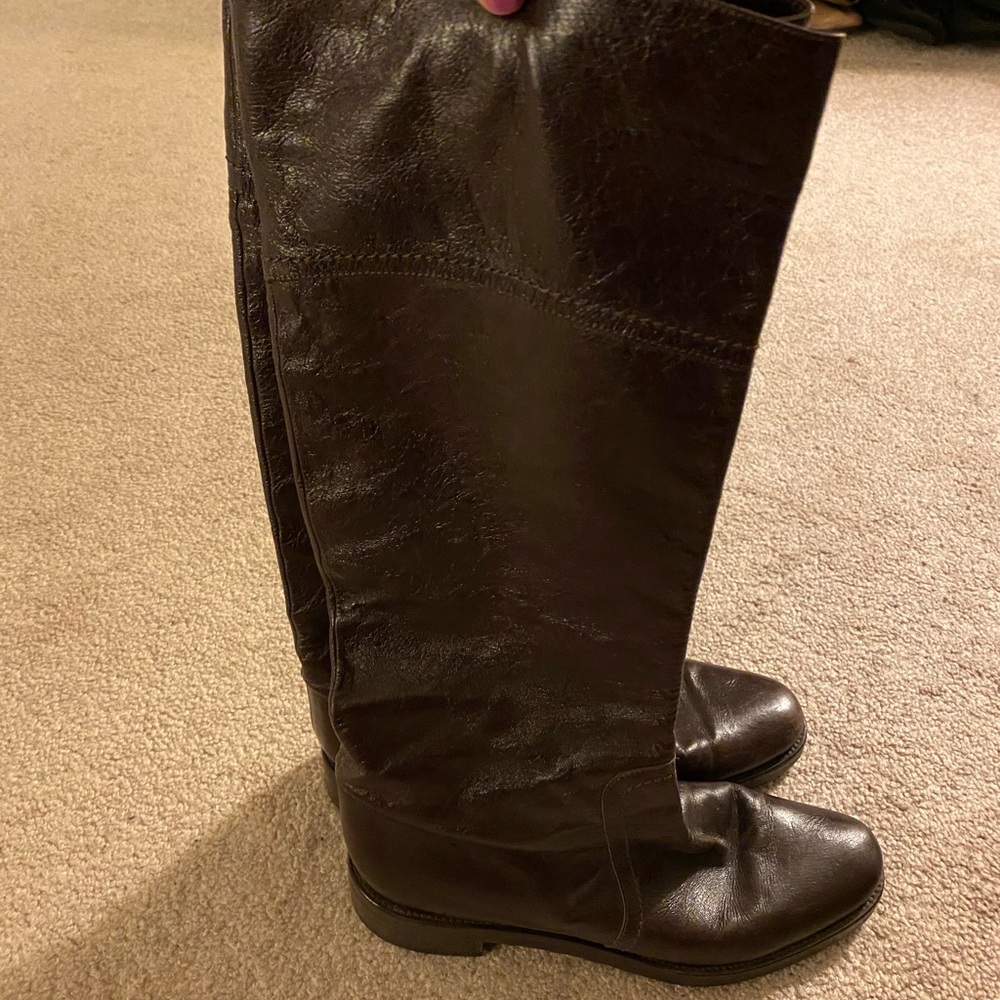 HUGE SALE!🎉Stunning Sergio Rossi Chocolate Brown Tall Leather Boots